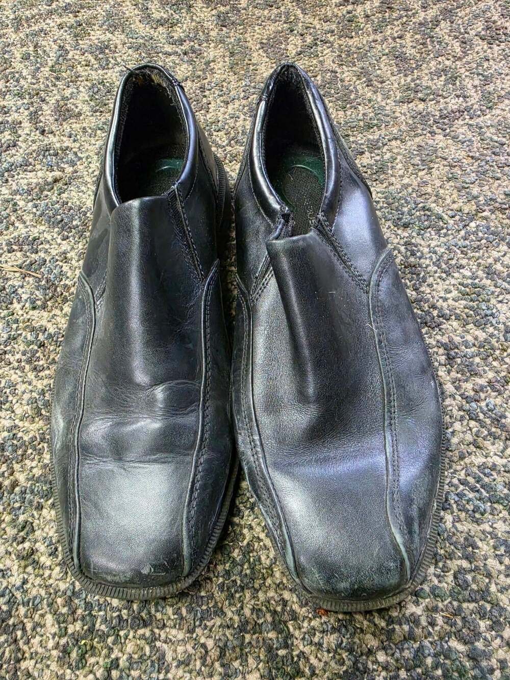 Nunn Bush Black Leather Slip On Dress Shoes